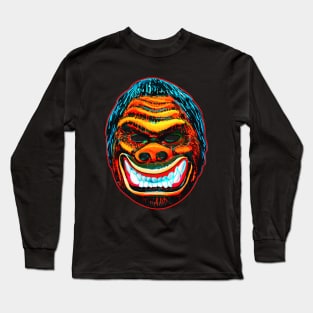 Smiling Gorilla Mask Long Sleeve T-Shirt